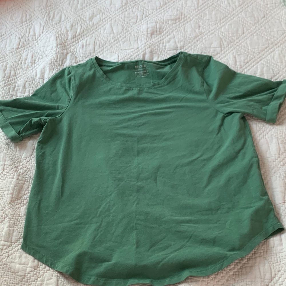 Chico's Green Short Sleeve Tee